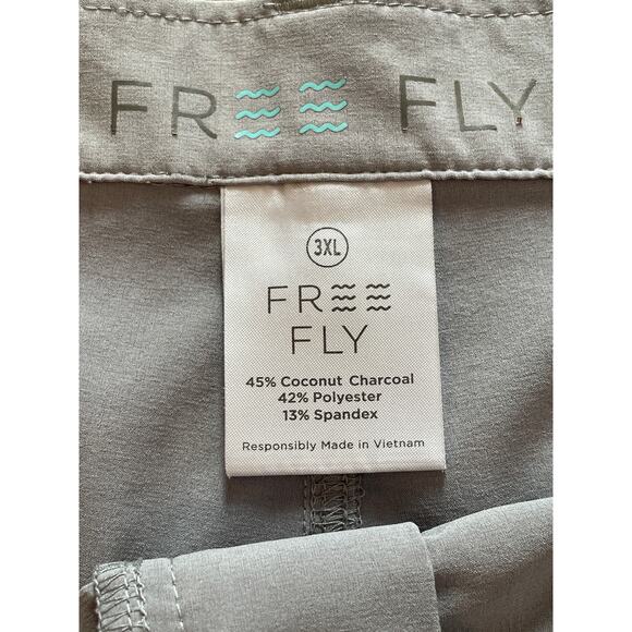 Free Fly Men’s Hybrid Utility Performance Blue/Gray Shorts 3XL - Picture 3 of 6